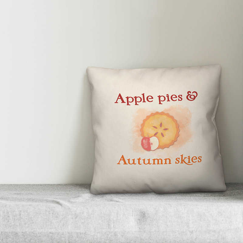 The Holiday Aisle Tawanna Apple Pies And Autumn Skies Throw Pillow