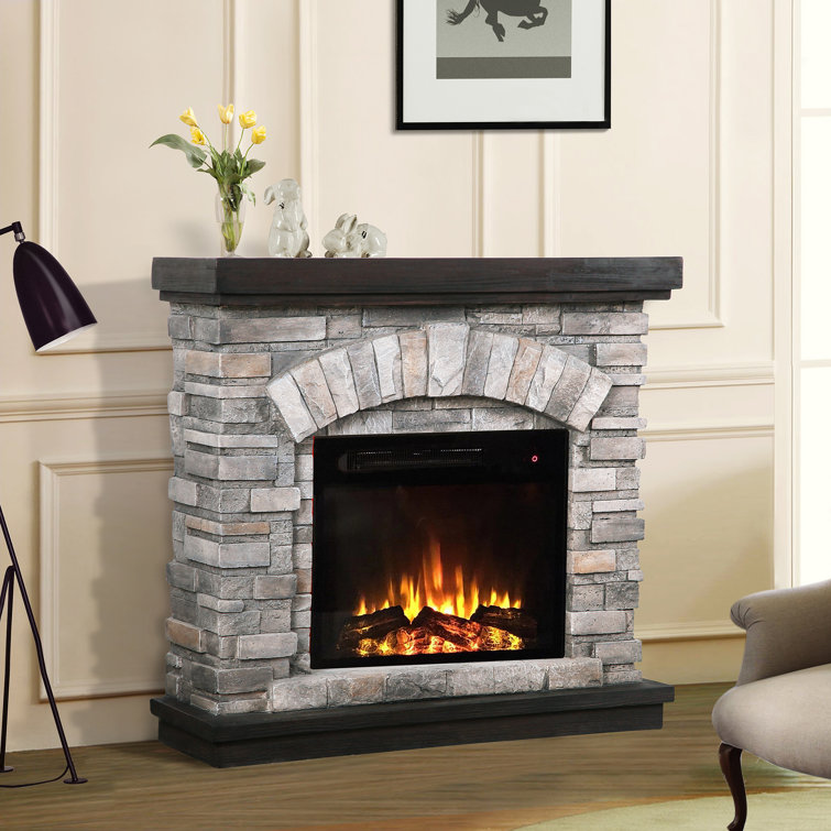 Foundstone Branden 36 W Electric Fireplace Reviews Wayfair