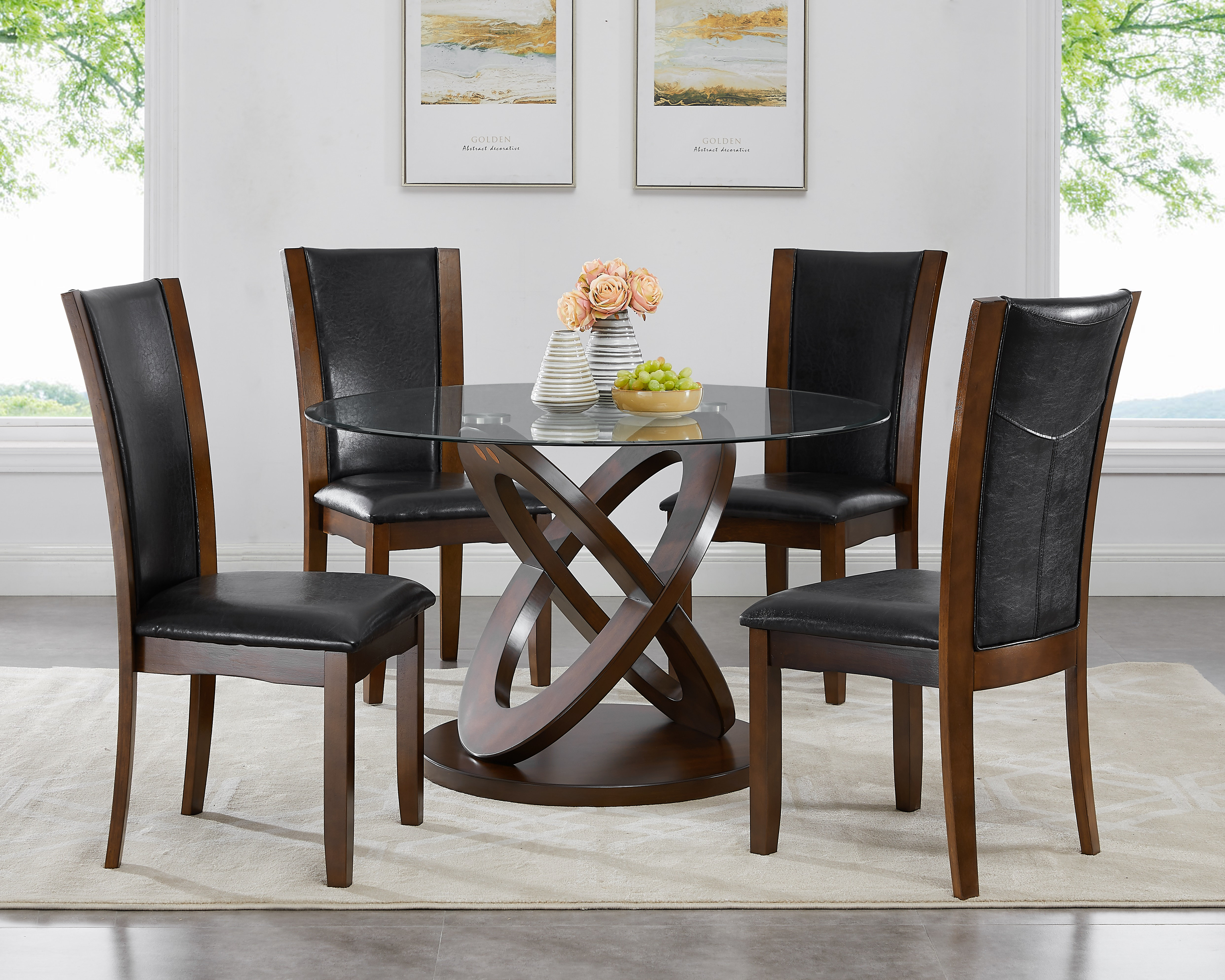 Roundhill Furniture Cicicol 4 Person Dining Set Reviews Wayfair