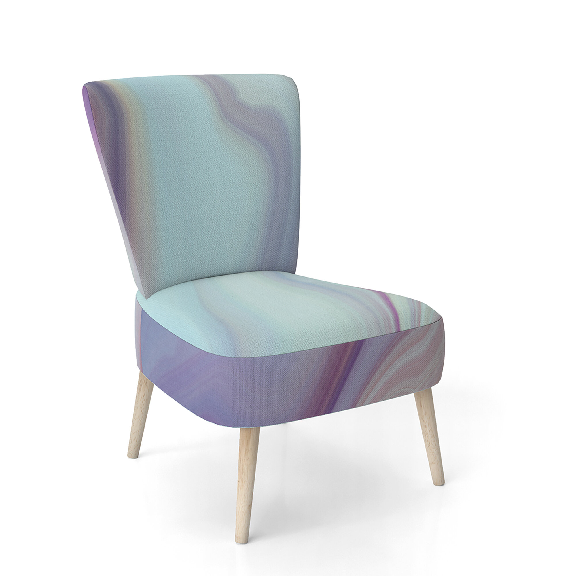 East Urban Home Marbled Liquid Agate Colors Side Chair Wayfair