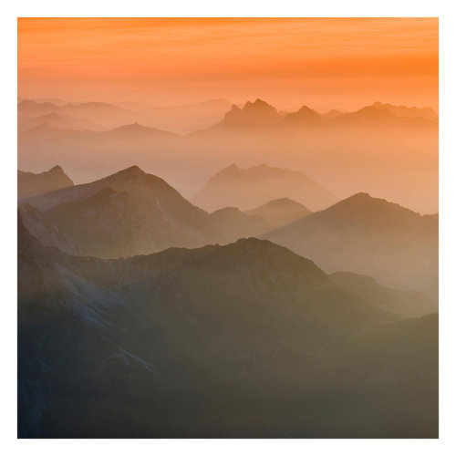 View from the Zugspitze 1.92m x 1.92m Textured Matt Peel & Stick Wall Mural East Urban Home