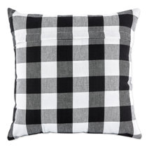 blue gingham throw pillows