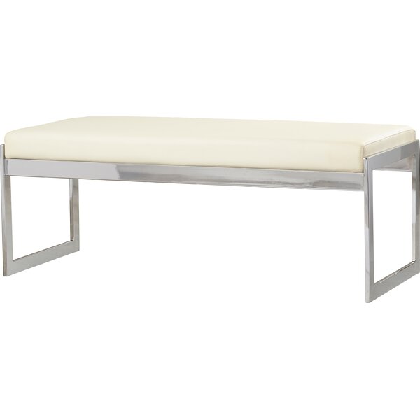 Life Interiors Dubai Beldon Bench In Leather Upholstered Seat