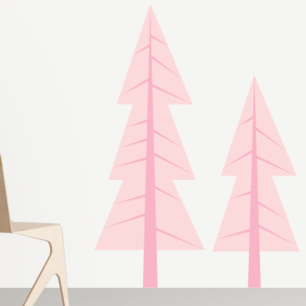 Sunny Decals 2 Piece Modern Pine Tree Wall Decal Set Wayfair