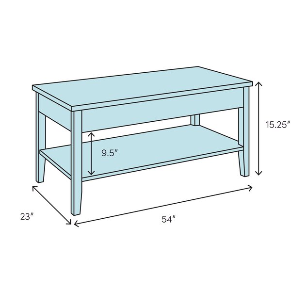 Ebern Designs Haye 4 Legs Coffee Table with Storage & Reviews | Wayfair