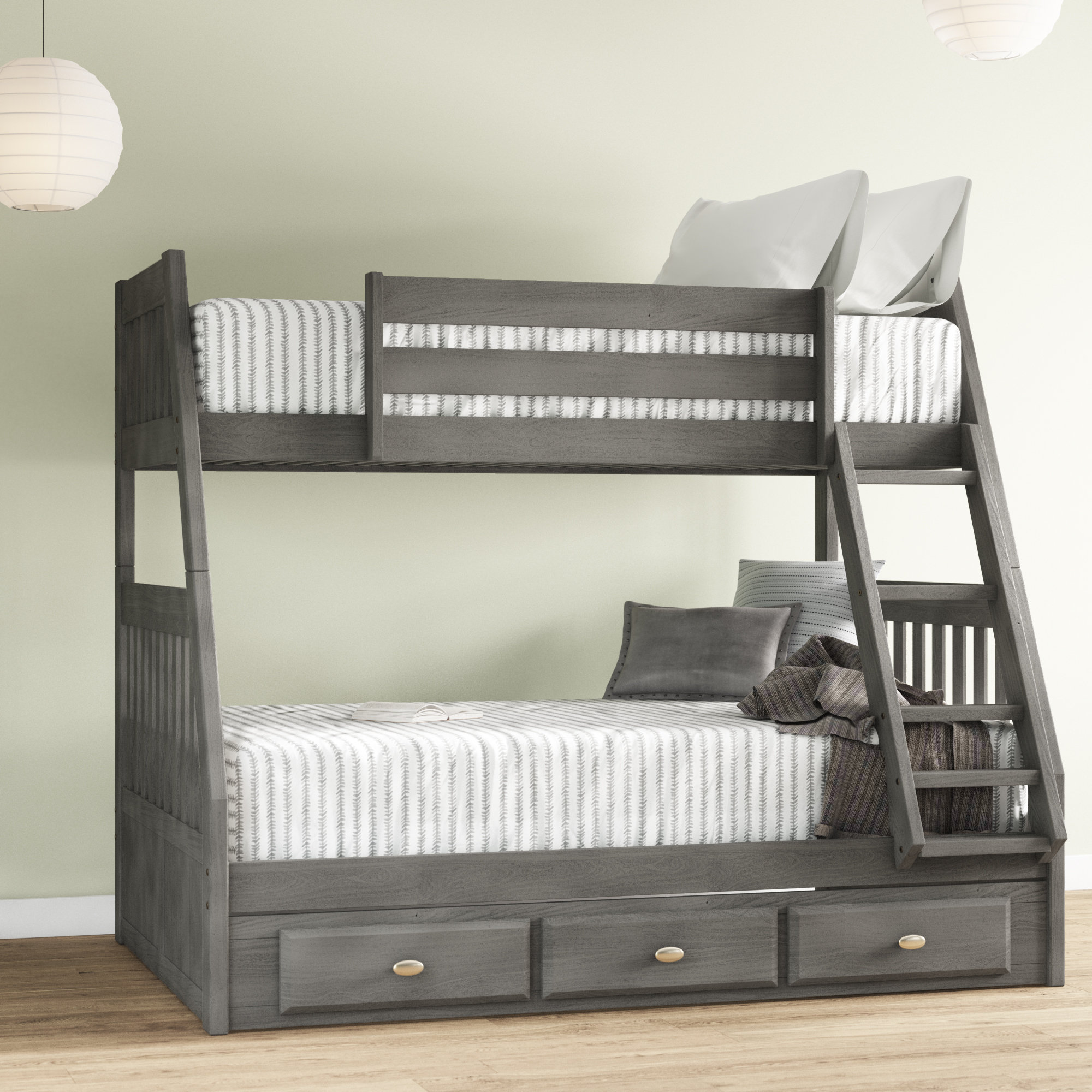 Birch Lane Heritage Willis Twin Over Full Bunk Bed With Drawers
