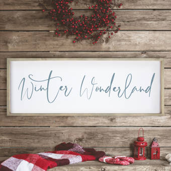 Winter Wonderland Picture Frame Textual Art On Wood Birch Lane