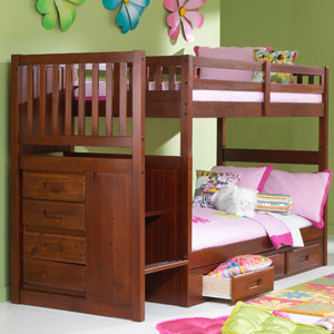 Kaitlyn Twin over Twin Bunk Bed with Stairs