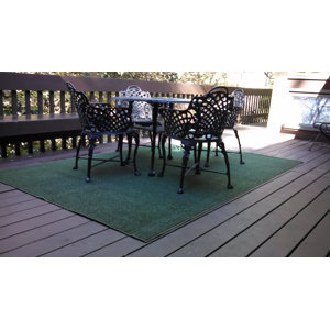 Hand-Tufted Olive Green Indoor/Outdoor Area Rug