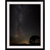 DIYthinker Night Sky Stars Milky Way Silhouette Metal Picture Frame Ceramic Vase Decor 