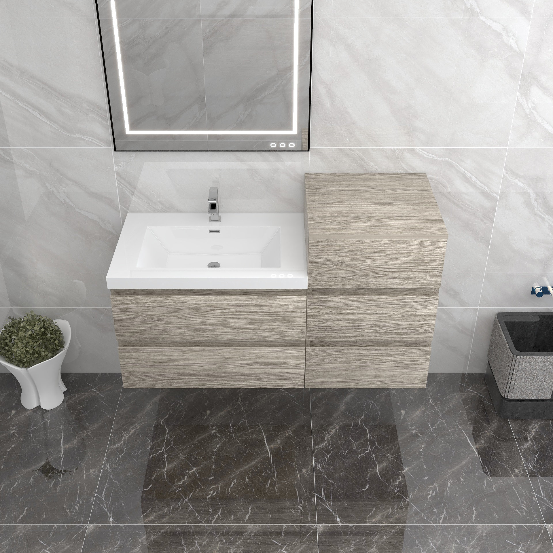 Morenobath Moreno Bailey 43'' Wall Mounted Single Bathroom Vanity with