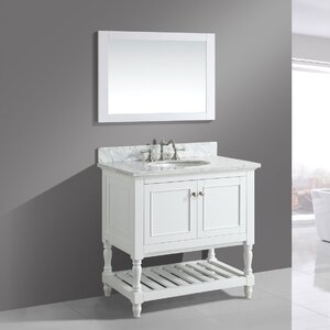Mccombs 36″ Single Bathroom Vanity Set with Mirror