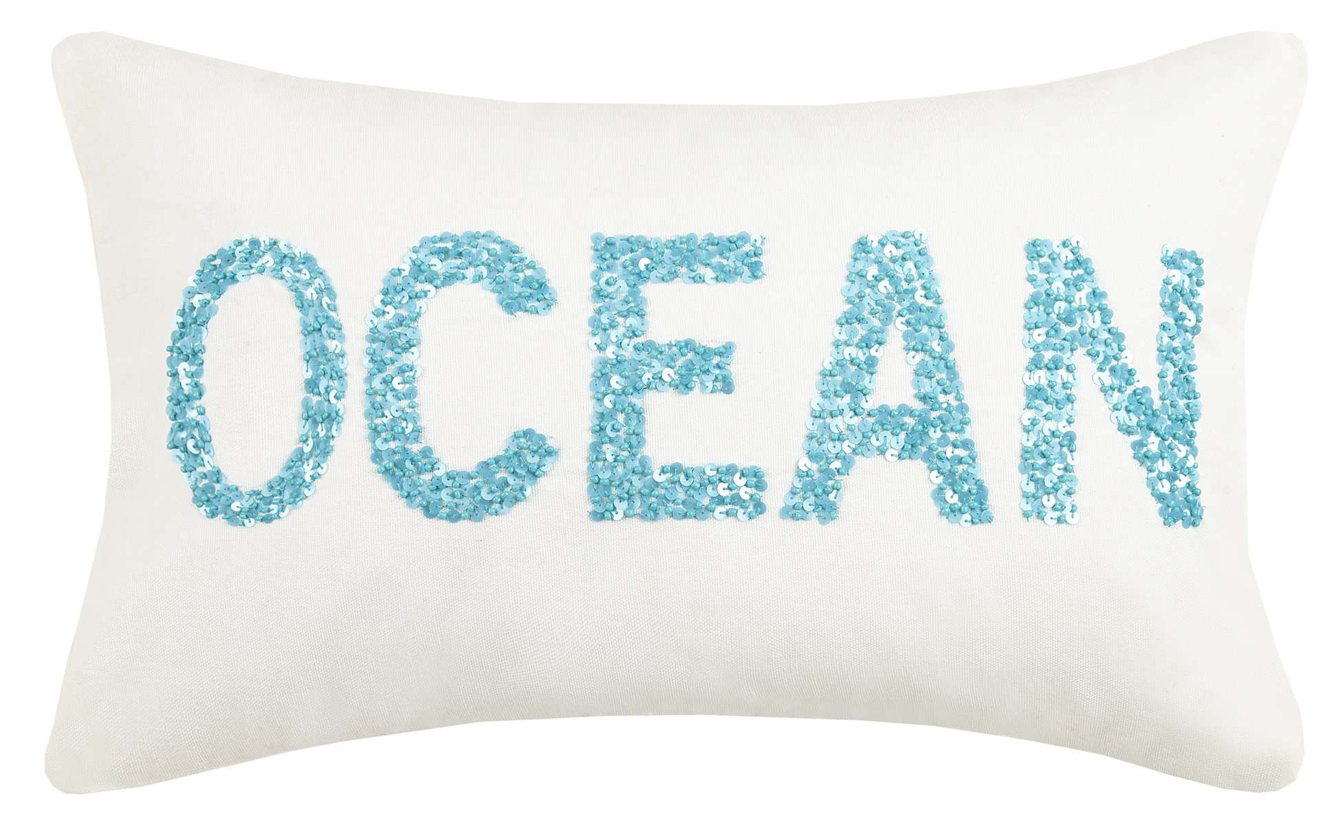 Peking Handicraft Oceanic Beaded Cotton Lumbar Pillow Reviews Wayfair