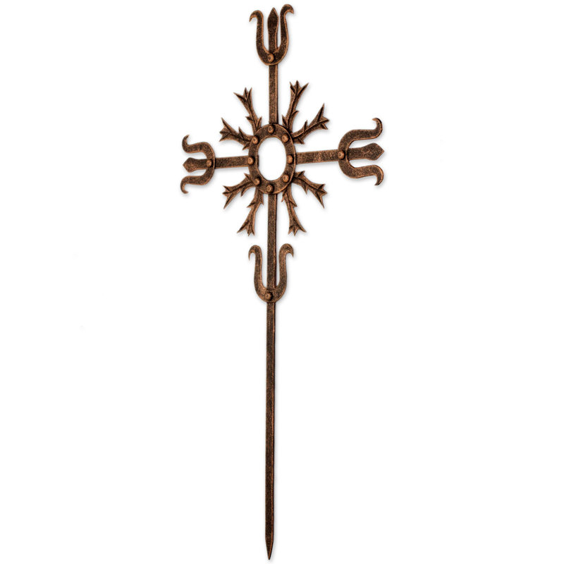 Bloomsbury Market Love Energy Wrought Iron Wall Cross Wall Decor