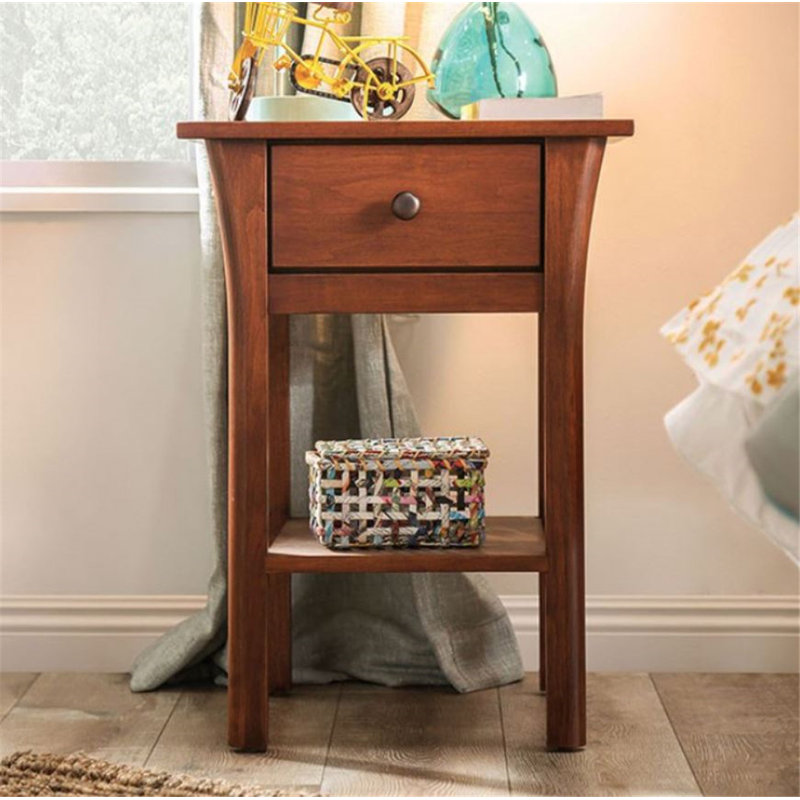 Browse a wide selection of nightstands with 100% price match detailed with curved top edges, side moldings, a scalloped base panel and solid dark pewter knobs. wayfair