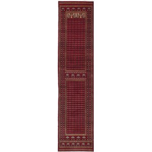 Peshawar Bokhara Hand-Knotted Red Area Rug