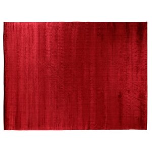 Herringbone Stitch, Art Silk, Red (9'x12') Area Rug