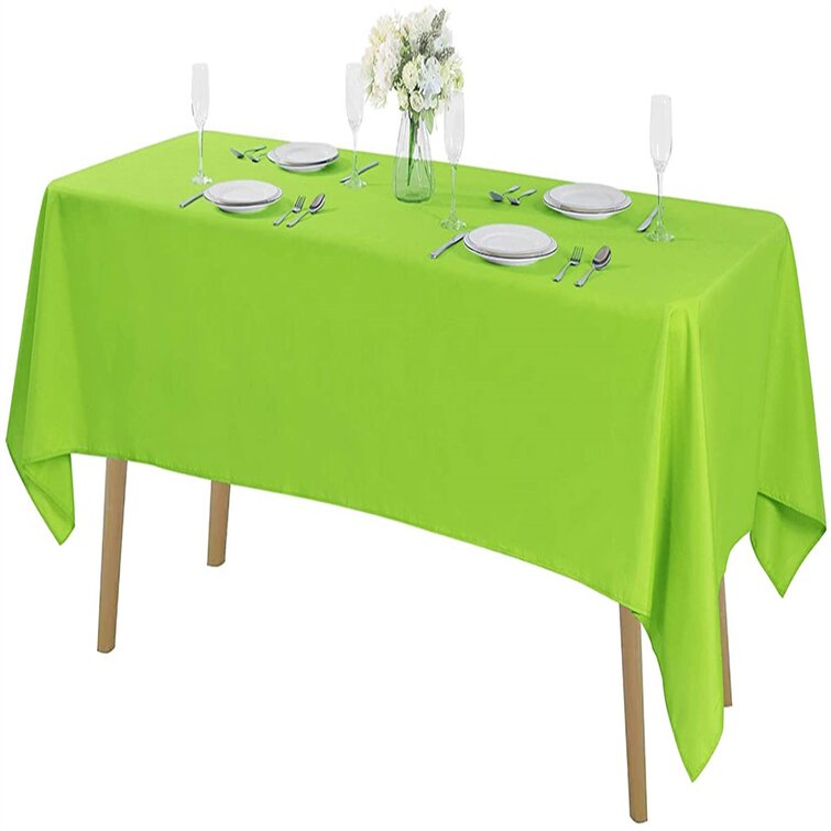 Polyester Rectangle Solid Color Tablecloths Wedding Party Banquet Events Decor