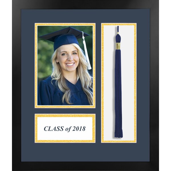 Class Of 2018 Graduate Frame Holds Diploma Tassel & 3 Photos New