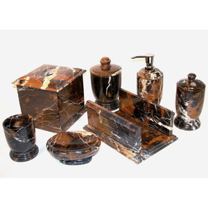 Michelangelo Marble Series 300 7-Piece Bathroom Accessory Set