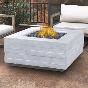 Board Form Propane Outdoor Fire Pit Table