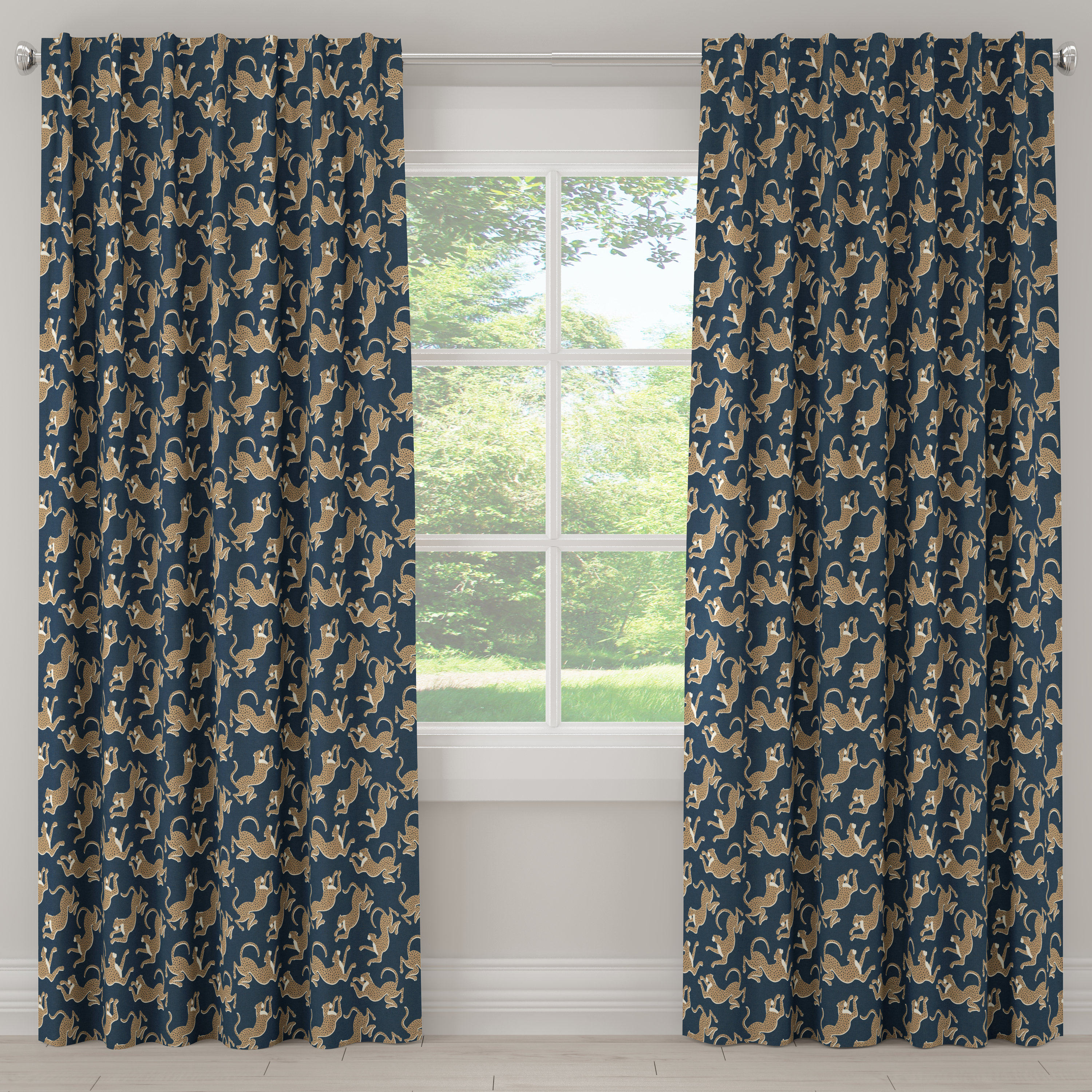 Bloomsbury Market Emerie Leopard Unlined 108 Rod Pocket Single