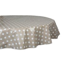 grey polka dot table cloth