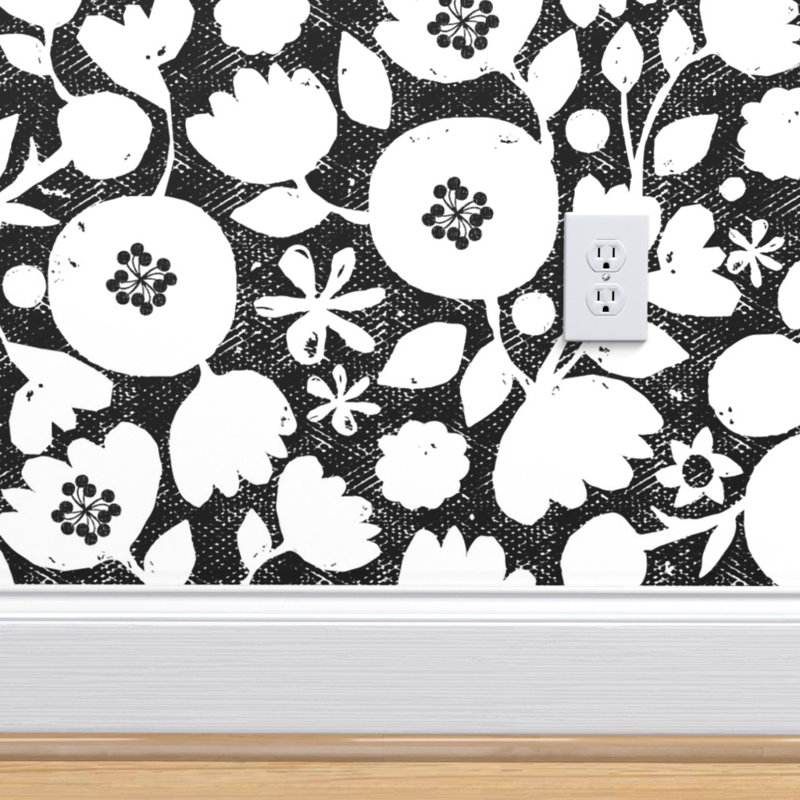 August Grove Whitcher Floral Removable Peel And Stick Wallpaper