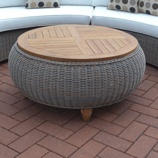 Go to store & view more images Paradise Outdoor Teak Ottoman by Padmas Plantation