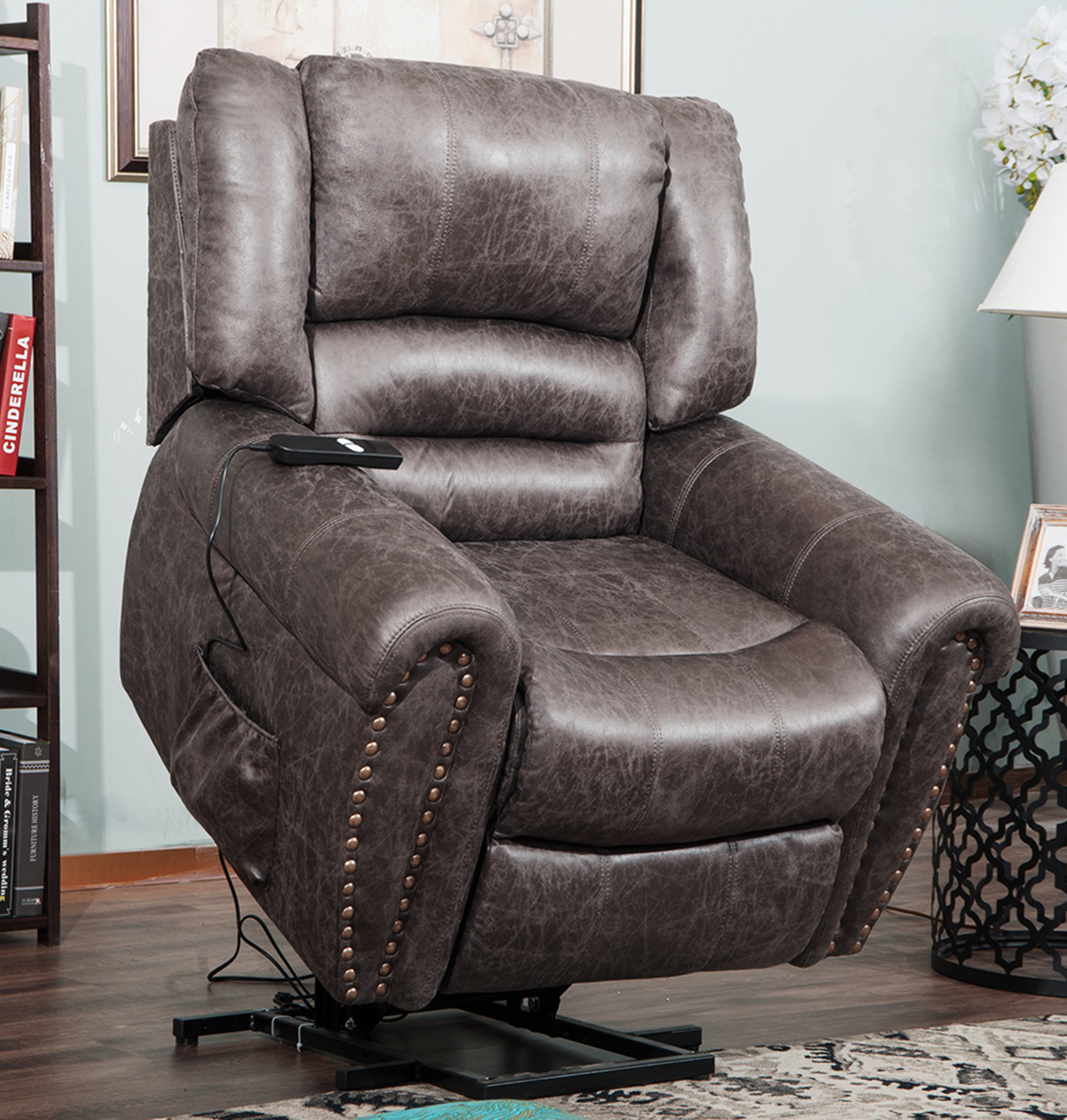 Red Barrel Studio Adhrith Faux Leather Power Lift Assist Recliner Wayfair