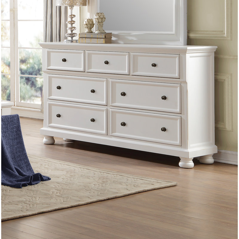 Charlton Home Ulverst 7 Drawer Double Dresser Reviews Wayfair Ulverst 7 Drawer Double Dresser