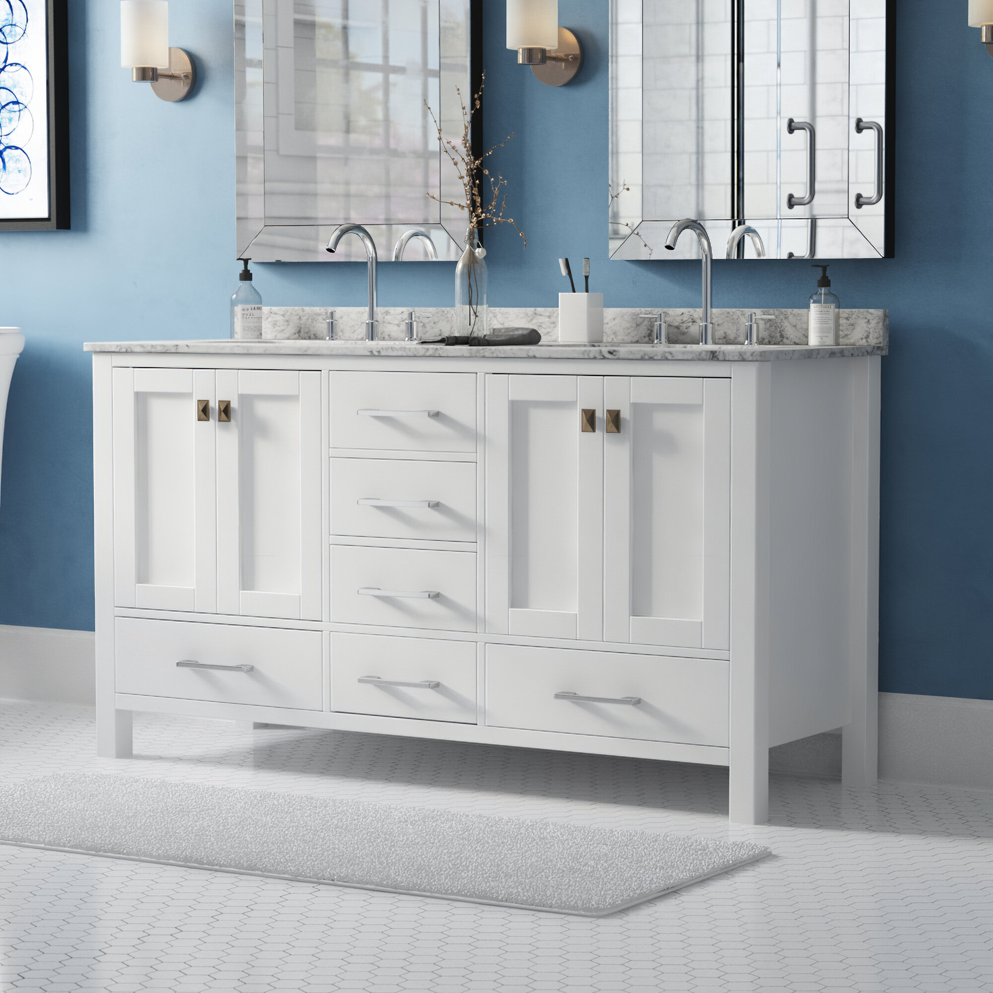 Brayden Studio Pichardo 60 Double Bathroom Vanity Set Reviews