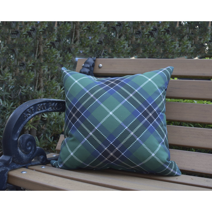 Millwood Pines Welliver Mad For Plaid Holiday Outdoor Throw Pillow