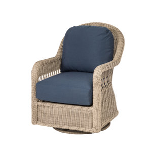 Patio Chairs Backyard Creations Allenwood Deep Seating Swivelglider Patio Chair In Blue