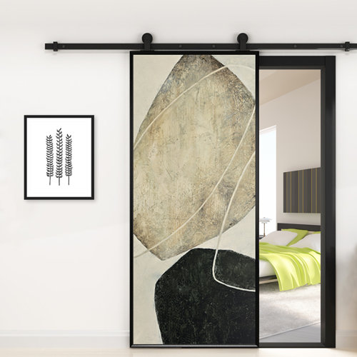 Ainfox Indoor Sliding Standard Single Barn Door Hardware Kit Wayfair