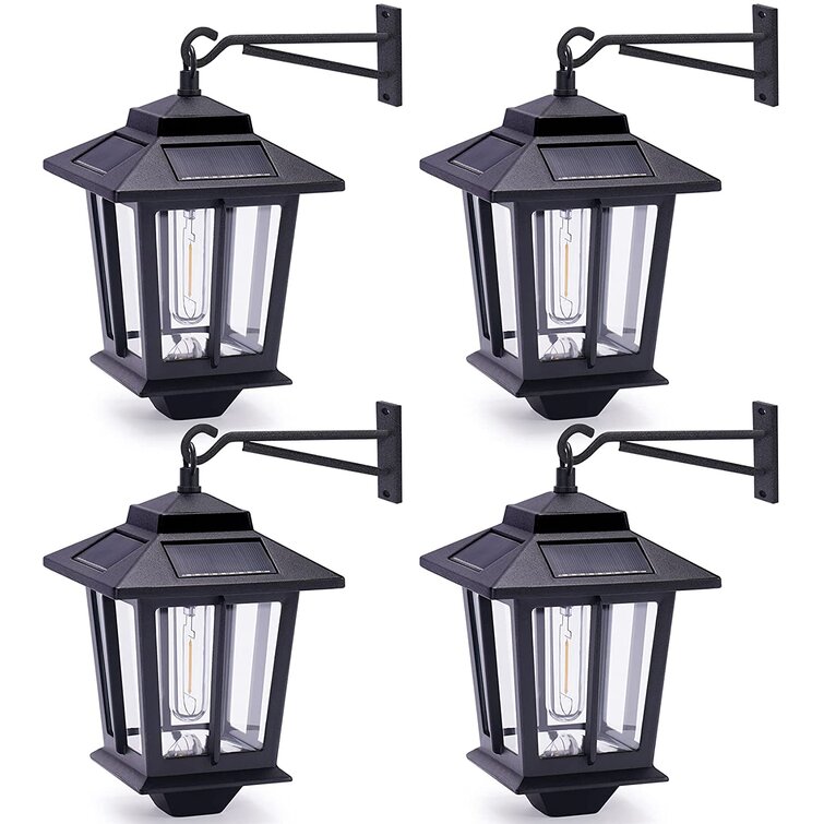 Details about   2-Pack 15 Lumens Solar Wall Lantern Outdoor Christmas Solar LED Light Wall Mount