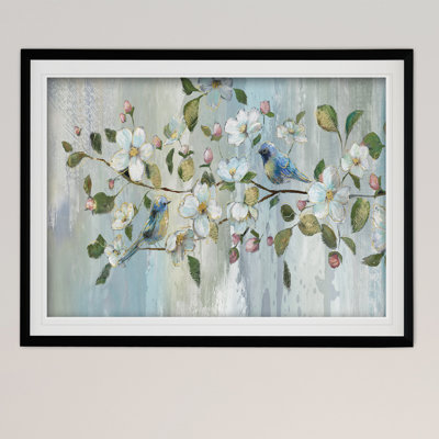 'Painterly Spring' Framed Acrylic Painting Print