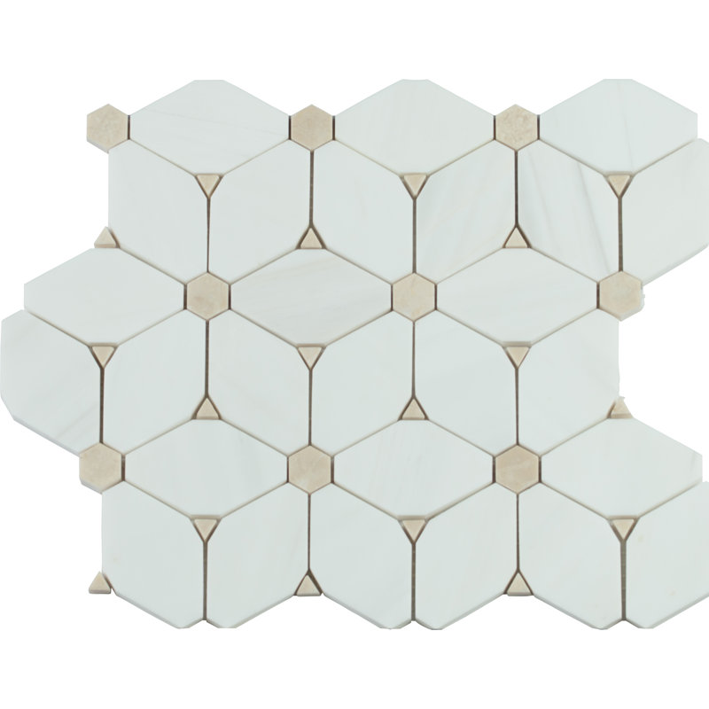 Msi Cecily Pattern Polished Marble Mosaic Tile Reviews Wayfair Msi Cecily Pattern Polished Marble