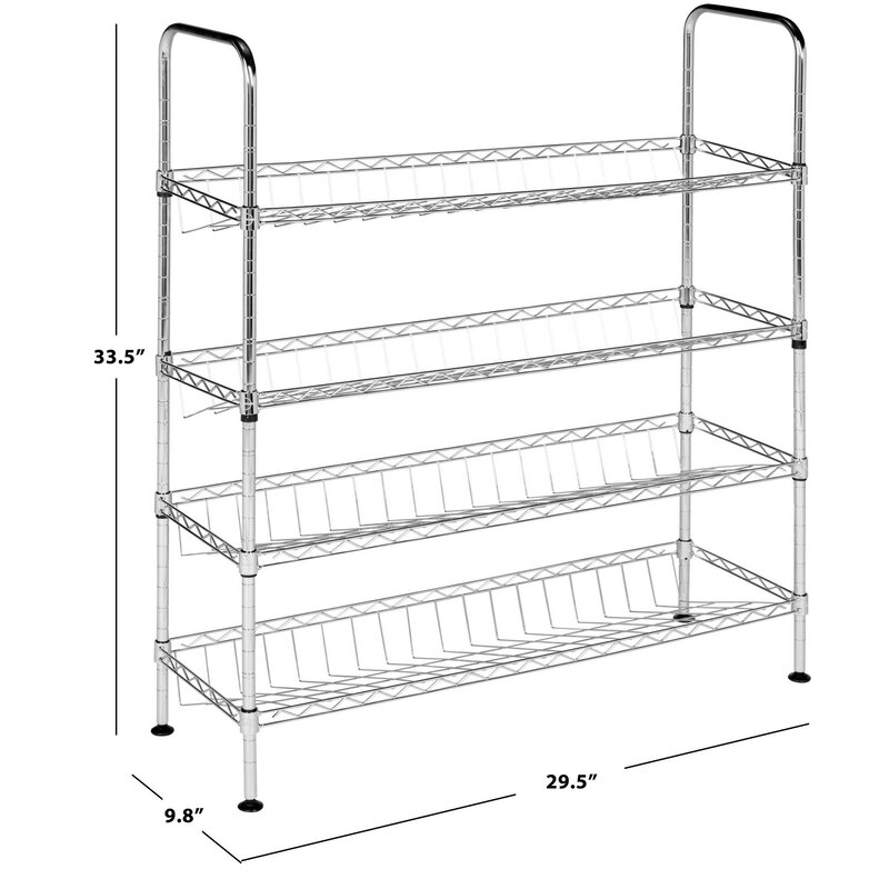 Rebrilliant Adjustable 4 Tier Shoe Rack Wayfair