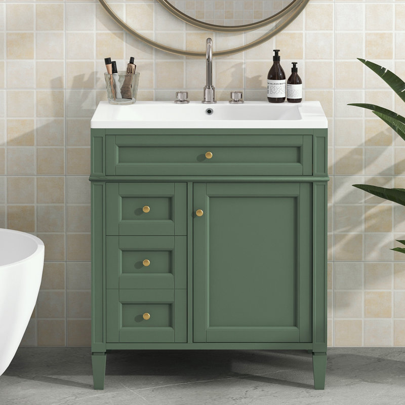 Pollark Bathroom Storage Base Finish: Green