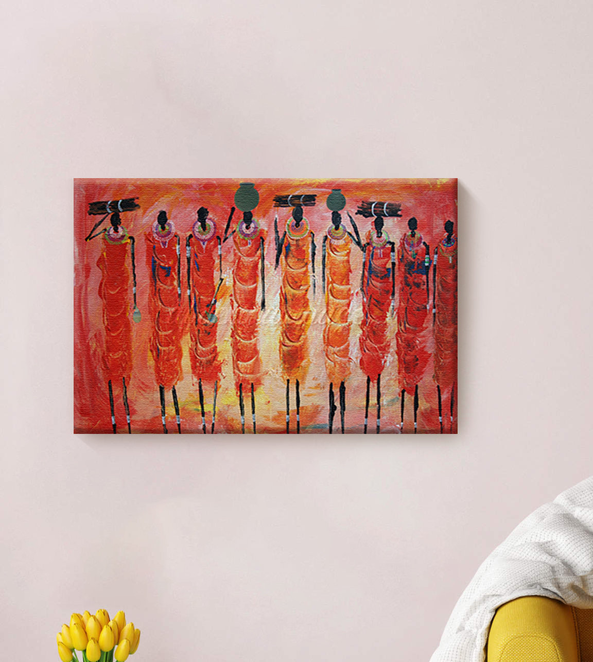 Bungalow Rose African Woman Canvas African Painting Bathroom Decor African Wall Art Ready To Hang African Colorful Art Decals Made In Usa Canvas African Wall Art Picture African Wall Decor Ideas For