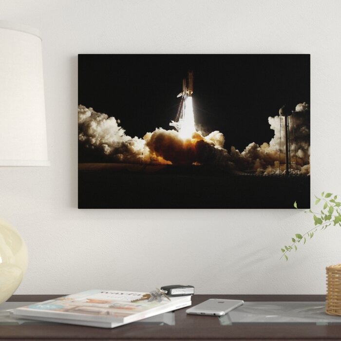 Space Shuttle Discovery Lifts Off From Its Launch Pad At Kennedy Space Center Florida Iii By Stocktrek Images Graphic Art Print On Wrapped Canvas