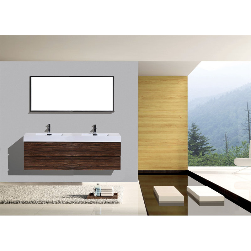 Tenafly 72 Wall Mount Double Bathroom Vanity Set & Reviews ...