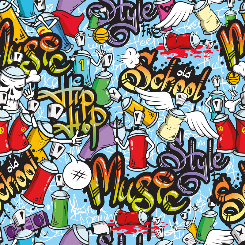 Red Barrel Studio Kendig Graffiti Children Removable Peel ...