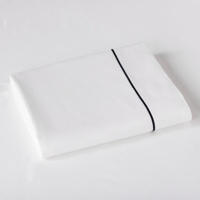Soprano II 420 Thread Count 100% Cotton Sateen Flat Sheet Peacock Alley Color: Aqua, Size: Queen