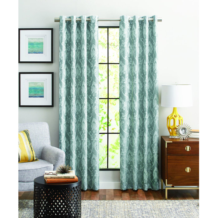 Winston Porter Sandy Grommet Curtain Panel Colour Grey 1 Panel