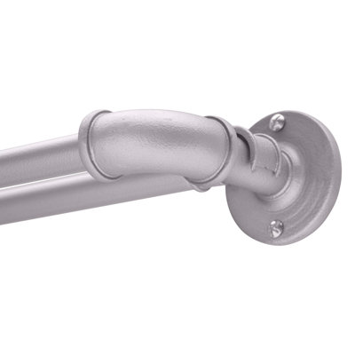 Sun Zero Bronn Industrial Pipe Blackout Double Curtain Rod, Adjustable Length, 3/4" + 5/8" Dia. Steel Tubes