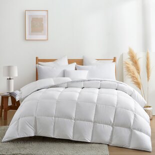 Puredown® Premium White Duck Down Comforter Duvet 600 Fill Power Cotton Cover 