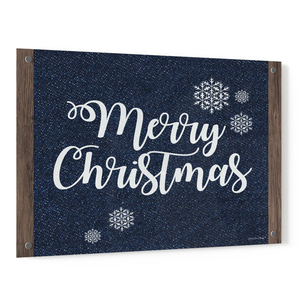 The Holiday Aisle® Merry Christmas Snowflakes by - Unframed Print | Wayfair