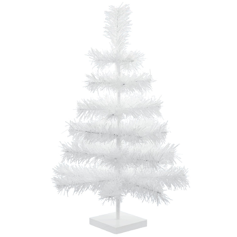 The Holiday Aisle White Tinsel Artificial Christmas Tree Reviews Wayfair